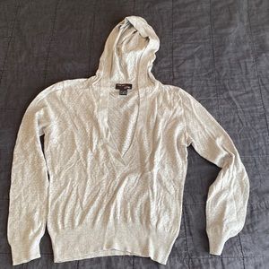 New York & Company comfort zone size small womens hooded sweater gray